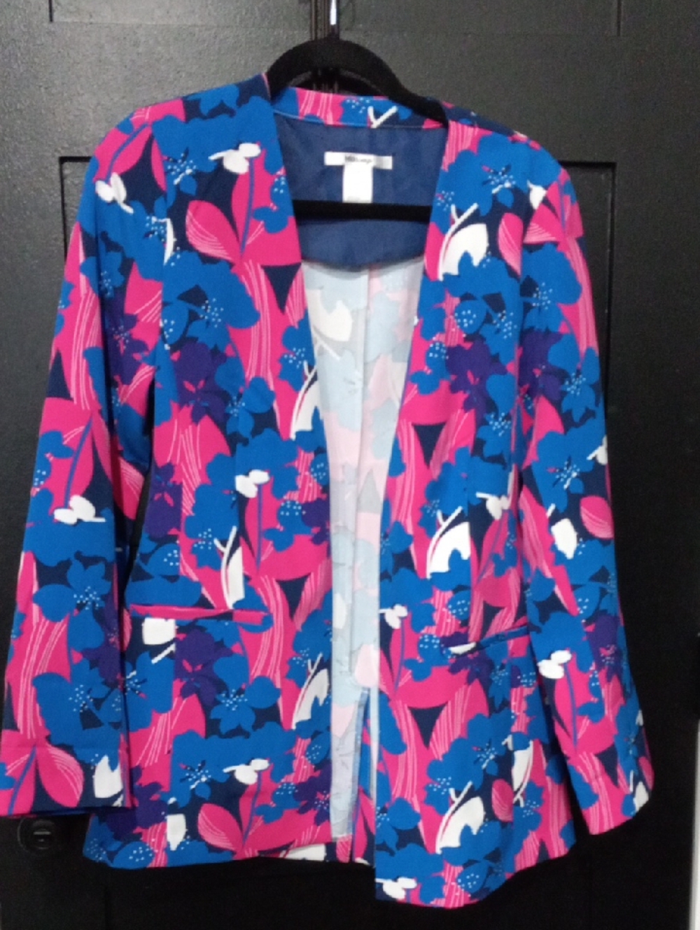 Masseys Women's Vibrant Floral Blazer - Blue & Pink